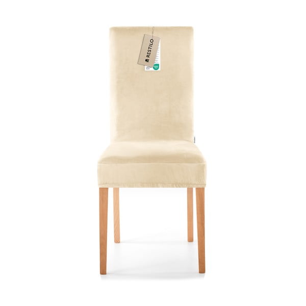 Beżowe elastyczne pokrowce na krzesło zestaw 4 szt. 48 cm Sento – Restilo-image-2