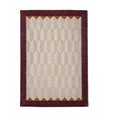 Bordowy/w naturalnym kolorze wełniany dywan tkany ręcznie 200x290 cm Apex Border Wool – Flair Rugs