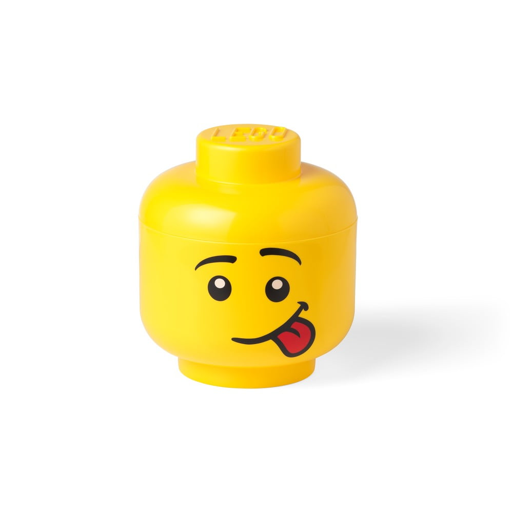 Żółty pojemnik w kształcie głowy LEGO® Silly, ⌀ 16,3 cm
