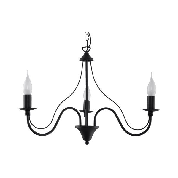 Czarna metalowa lampa wisząca ø 60 cm Fiorano – Sollux