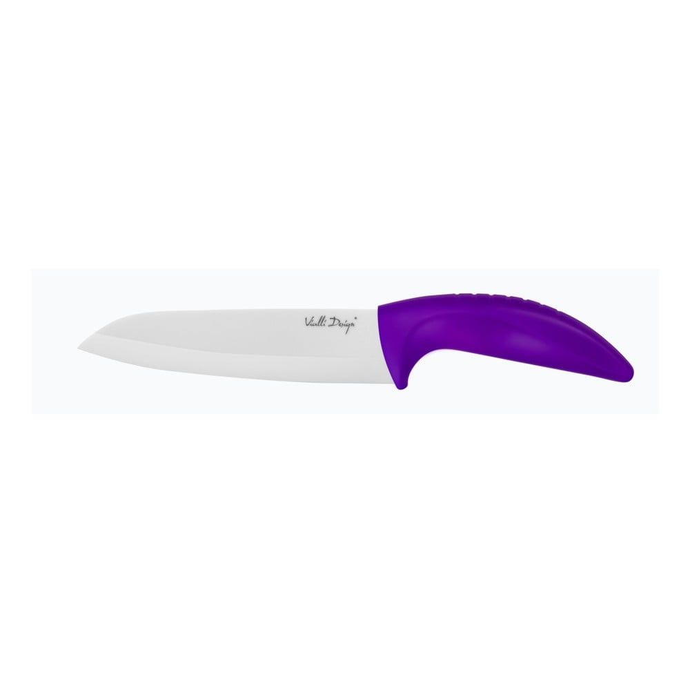 Fioletowy nóż ceramiczny Vialli Design Chef, 16 cm