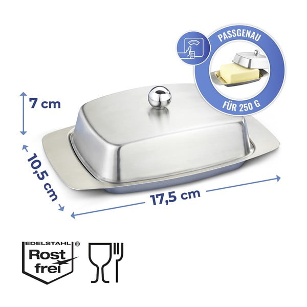 Maselniczka ze stali nierdzewnej w kolorze srebra z połyskiem – Maximex-image-3