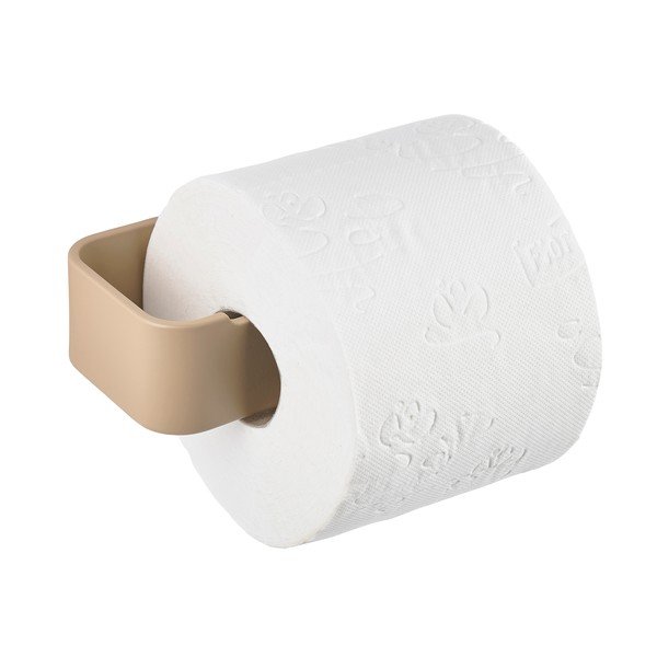 Beżowy ścienny metalowy uchwyt na papier toaletowy Ume – Zone