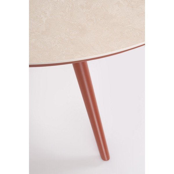 Okrągły stół ogrodowy z kamiennym blatem ø 120 cm Cabas – Bizzotto-image-3