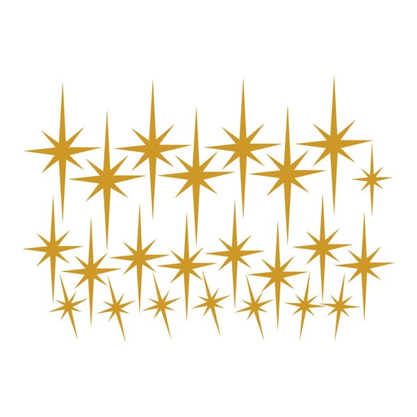 Zestaw 23 naklejek ściennych w kształcie gwiazd
