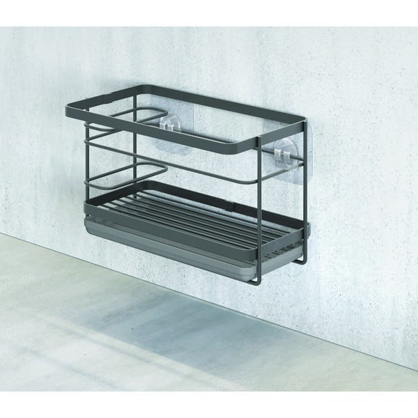 Samoprzylepny metalowy stojak na akcesoria do mycia naczyń Tokyo Lava – Metaltex-image-1