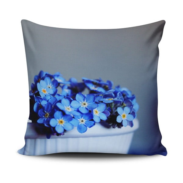 Poszewka na poduszkę z domieszką bawełny Cushion Love Azulo Gris, 45x45 cm