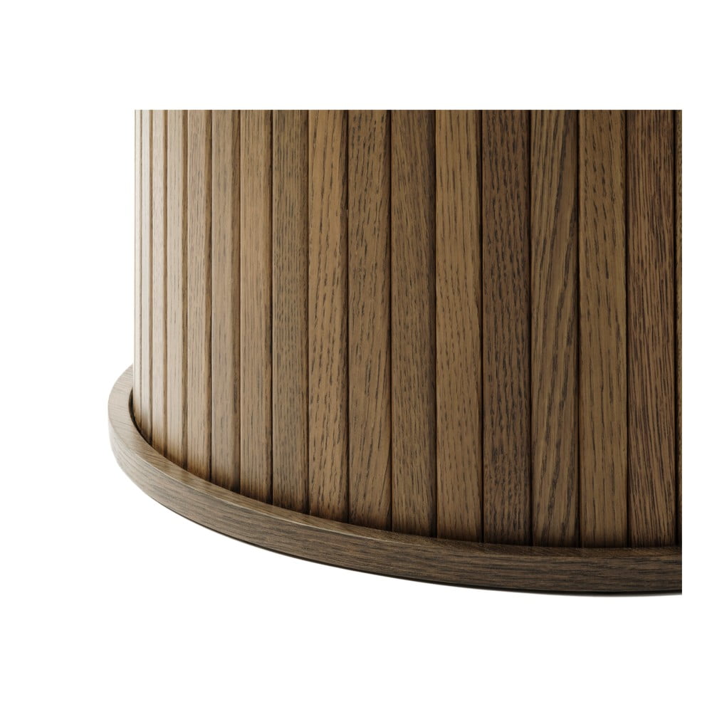 Okrągły stół w dekorze dębu ø 120 cm Nola – Unique Furniture (zdjęcie 5)