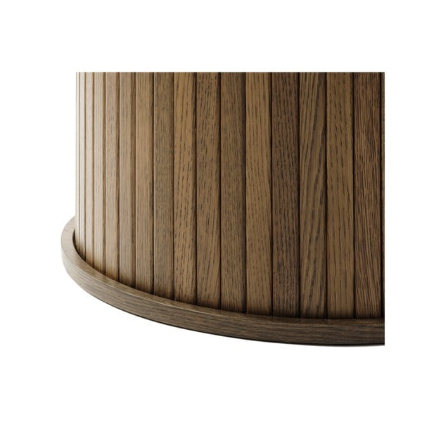 Okrągły stół w dekorze dębu ø 120 cm Nola – Unique Furniture-image-4