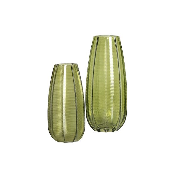 Zielony szklany wazon WOOOD Kali, wys. 28 cm-image-1