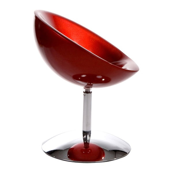 Czerwony fotel obrotowy Kokoon Design Bowl
