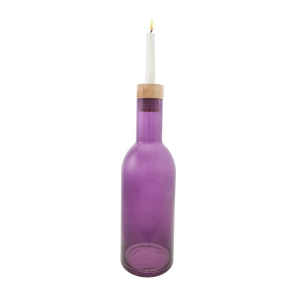 Wazon/świecznik Bottle 36,8 cm, fioletowy