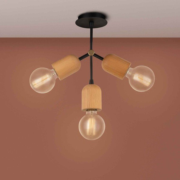 Czarno-naturalna lampa wisząca Dna – Squid Lighting-image-1
