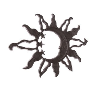 Czarna żeliwna dekoracja ścienna odpowiednia na zewnątrz Dakls Sun