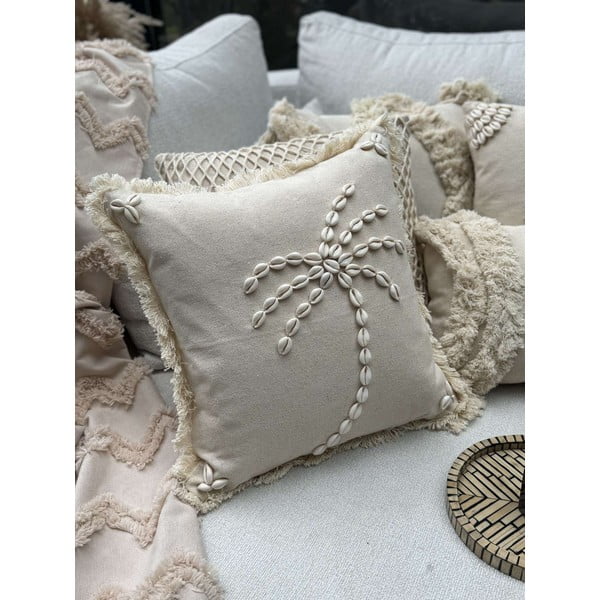 Bawełniana poszewka na poduszkę 43x43 cm Seashells – Mioli Decor