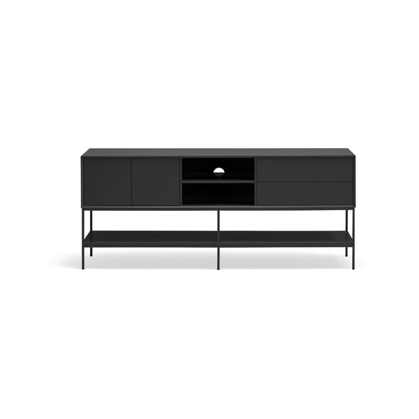 Czarna szafka pod TV 175x74x45 cm Platt – Teulat