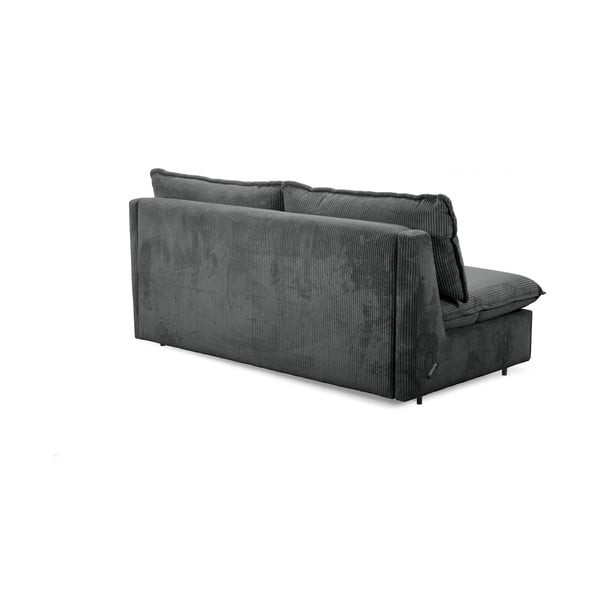 Ciemnoszara sztruksowa rozkładana sofa 184 cm Isadora – Bobochic Paris-image-3