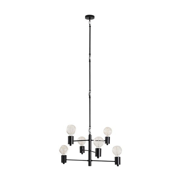 Czarna lampa wisząca z 6 kloszami Opviq lights Hexa Long