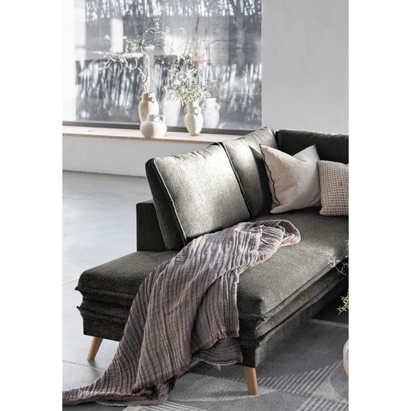 Ciemnoszary rozkładany narożnik (lewostronny) Charming Charlie – Miuform-image-4