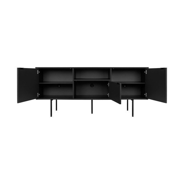 Czarna szafka pod TV 180x79x50 cm Bau – noo.ma-image-3