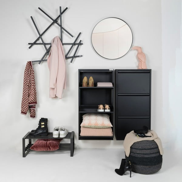 Czarny metalowy wieszak ścienny 79 cm Matches – Spinder Design-image-1