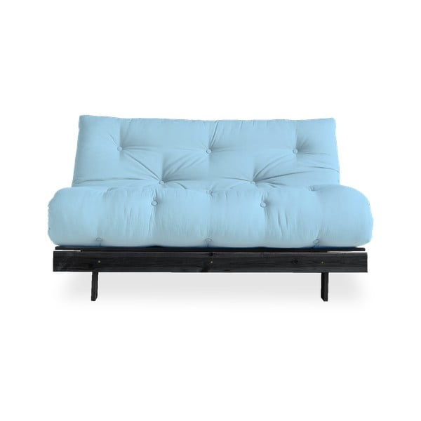 Sofa rozkładana z jasnoniebieskim obiciem Karup Design Black/Light Blue-image-3