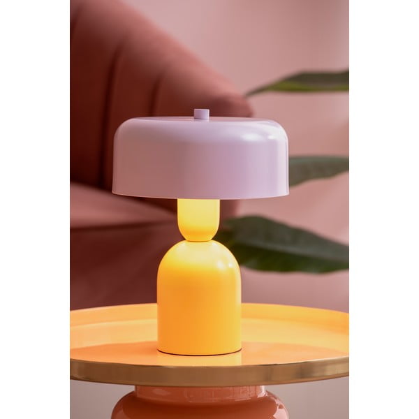 Żółta/fioletowa lampa stołowa (wysokość 24 cm) Double Funky – Leitmotiv-image-1