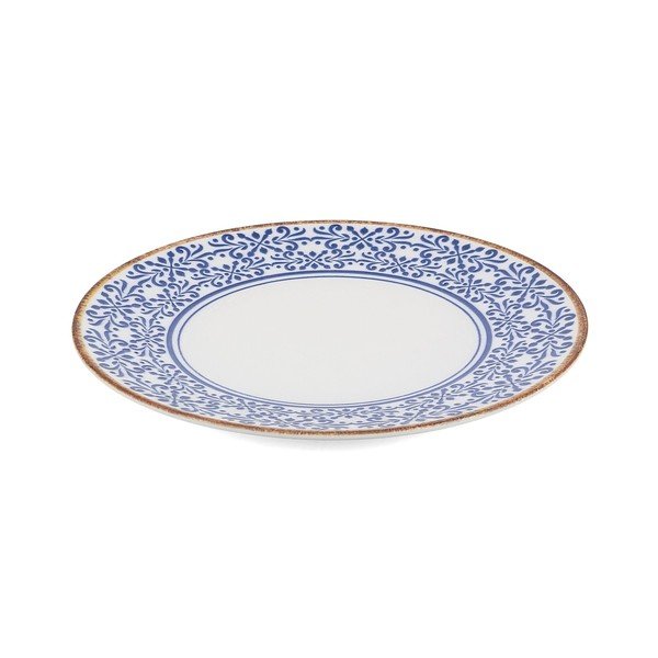 Biały/niebieski porcelanowy talerz do serwowania ø 32 cm Azul – BonBistro-image-2