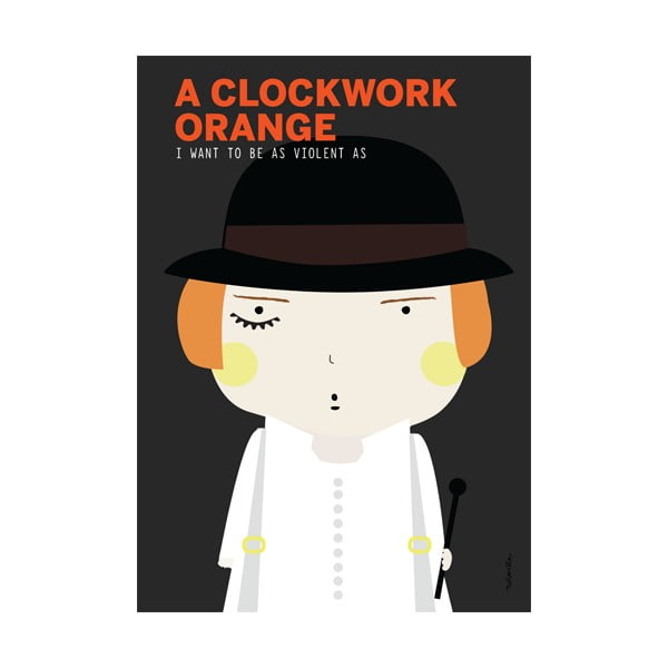 Plakat NiñaSilla A Clockworth Orange, 21x42 cm