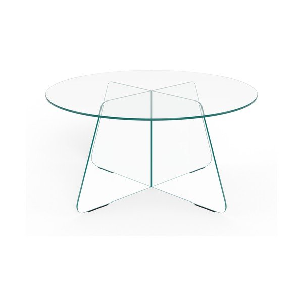 Szklany okrągły stolik ø 80 cm Samos – Actona-image-1