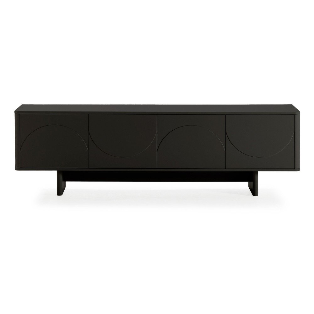 Czarna szafka pod TV 180x55x40 cm Solei – MOME