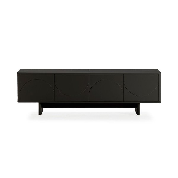 Czarna szafka pod TV 180x55x40 cm Solei – MOME