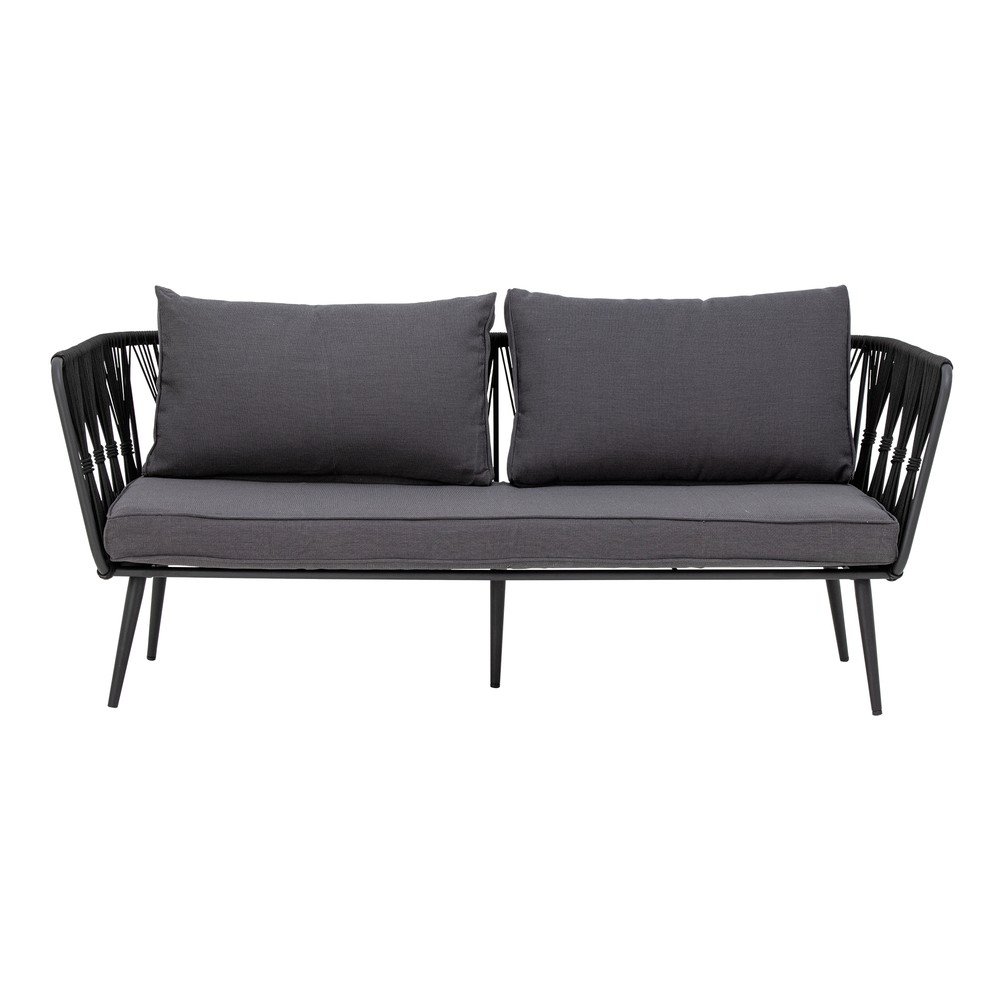 Czarna metalowa sofa ogrodowa Pavone – Bloomingville (zdjęcie 6)