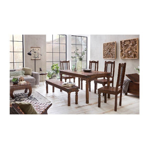 Stolik z drewna akacjowego WOOX LIVING Nora, ⌀ 46 cm-image-2