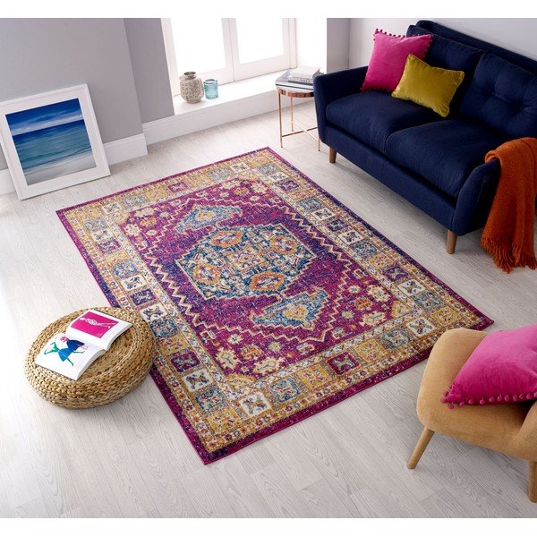 Fioletowy dywan Flair Rugs Urban Traditional,100x150 cm-image-4