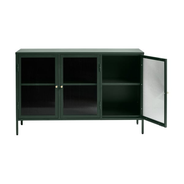 Zielona metalowa witryna Unique Furniture Bronco, wys. 85 cm-image-3
