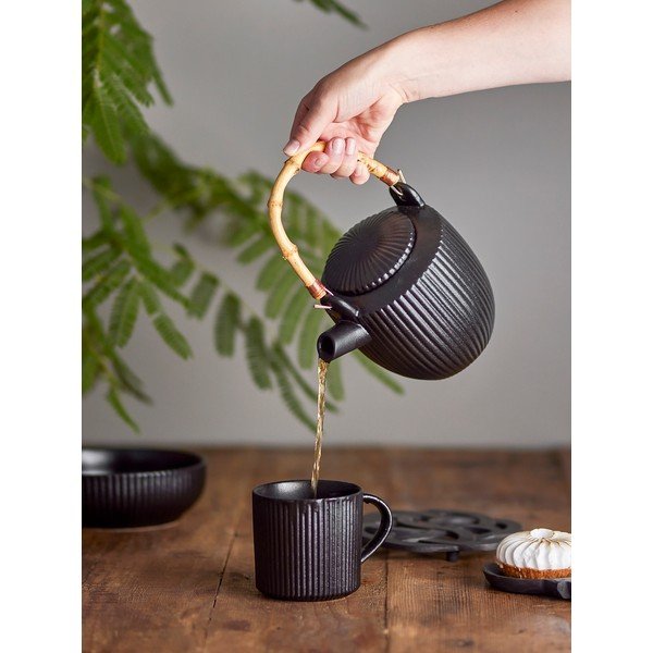 Czarny kamionkowy dzbanek do herbaty 850 ml Neri – Bloomingville-image-2