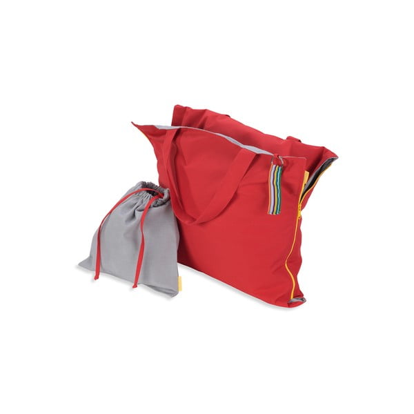 Przenośny leżak + torba Hhooboz 150x62 cm, czerwony