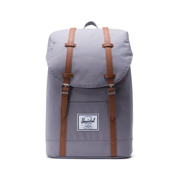Szary plecak z brązowymi paskami Herschel Retreat, 19,5 l