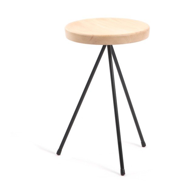 Stołek barowy Mobles 114 Nuta Beech, wysokość 45cm-image-1