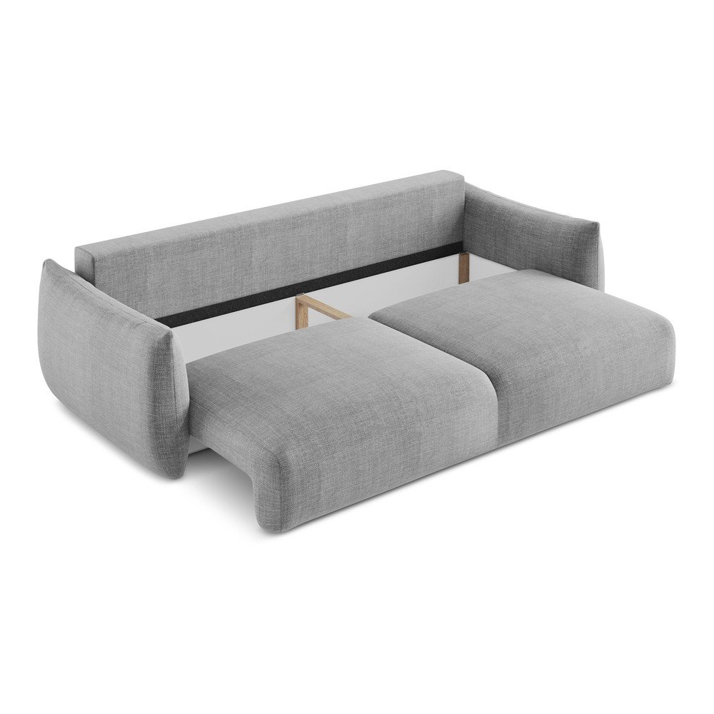 Jasnoszara rozkładana sofa 230 cm Leila – Makamii (zdjęcie 4)