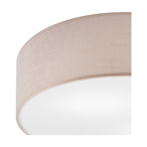 Beżowa lampa sufitowa z tekstylnym kloszem ø 45 cm Vivian – LAMKUR-image-3