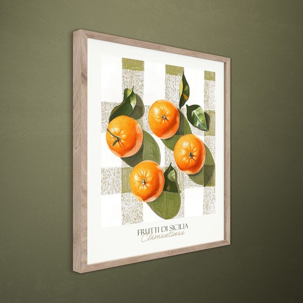 Obraz drukowany z ramą w zestawie 40x50 cm Mandarines  – Styler-image-2