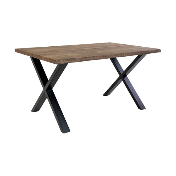 Stół z blatem z litego dębu House Nordic Toulon Smoked, 140x95 cm