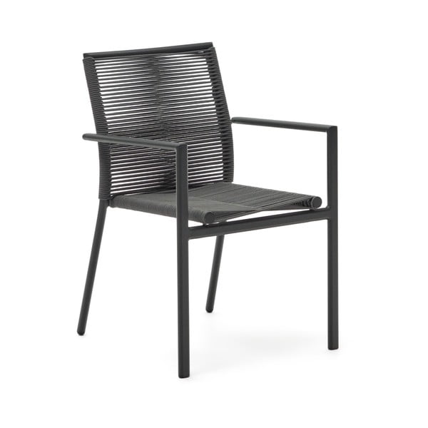 Ciemnoszare metalowe krzesło ogrodowe Culip – Kave Home