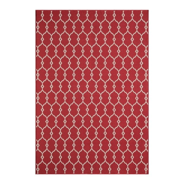 Czerwony wytrzymały dywan Webtapetti Trellis Red, 160x230 cm