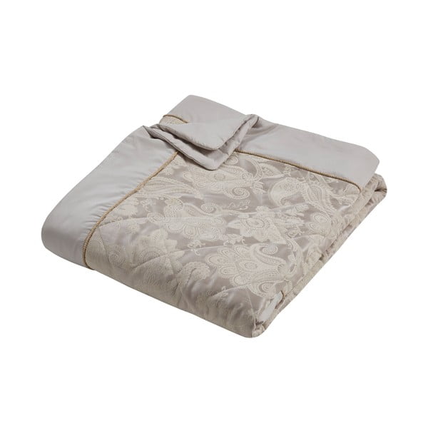 Beżowa narzuta pikowana żakardowa 240x260 cm Opulent Jacquard – Catherine Lansfield