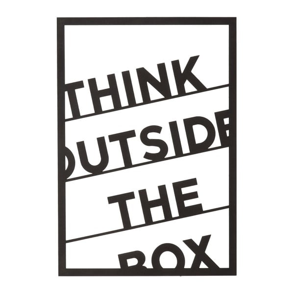 Dekoracja metalowa Think Out Side The Box