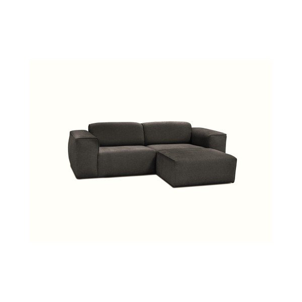 Grafitowa sofa 3-osobowaz pufem Cosmopolitan Design Phoenix-image-1