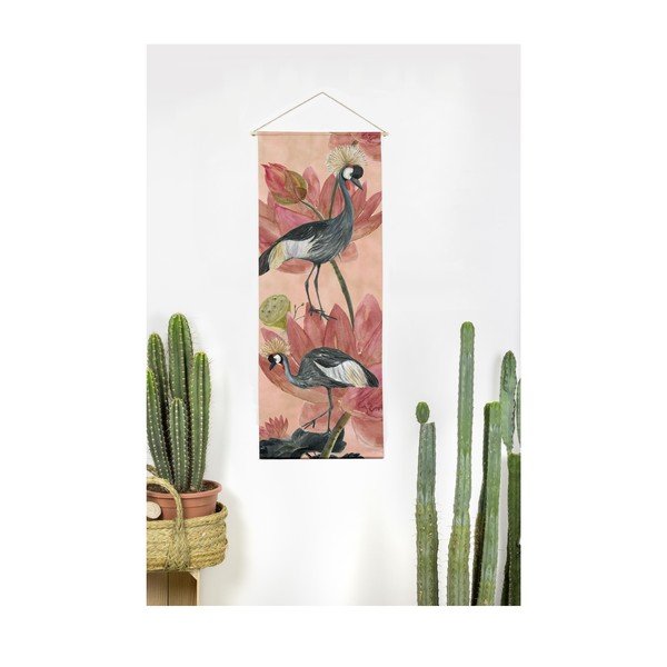 Gobelin 40x155 cm Flores y Gruas – Madre Selva-image-1